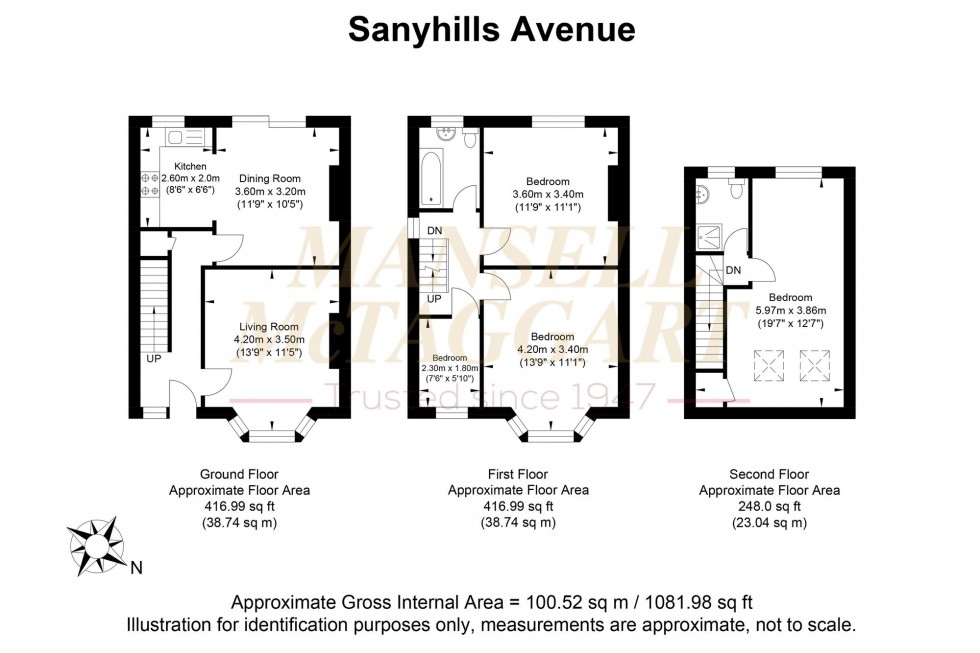 Floorplan for Sanyhils Avenue, Brighton, BN1