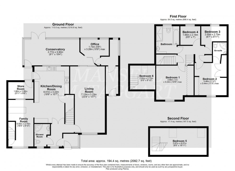 Floorplan for Grace Road, Broadfield, RH11