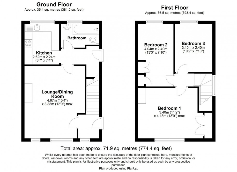 Floorplan for Featherstone, Blindley Heath, RH7