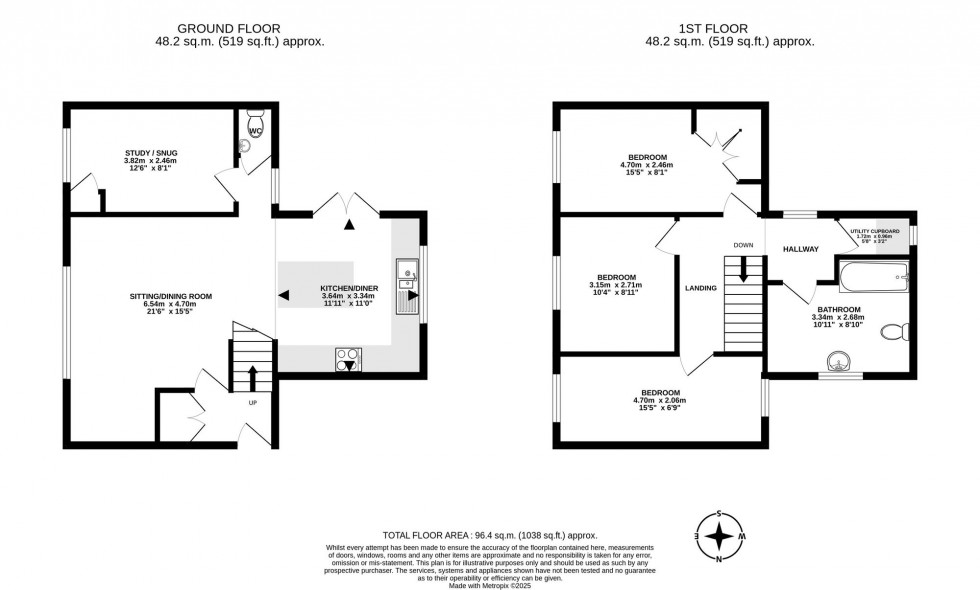 Floorplan for De La Warr Road, East Grinstead, RH19