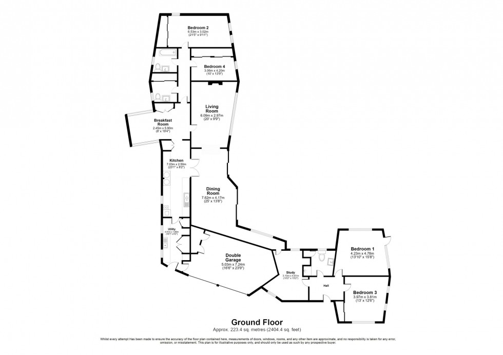 Floorplan for Coombe Hill Road, East Grinstead, RH19