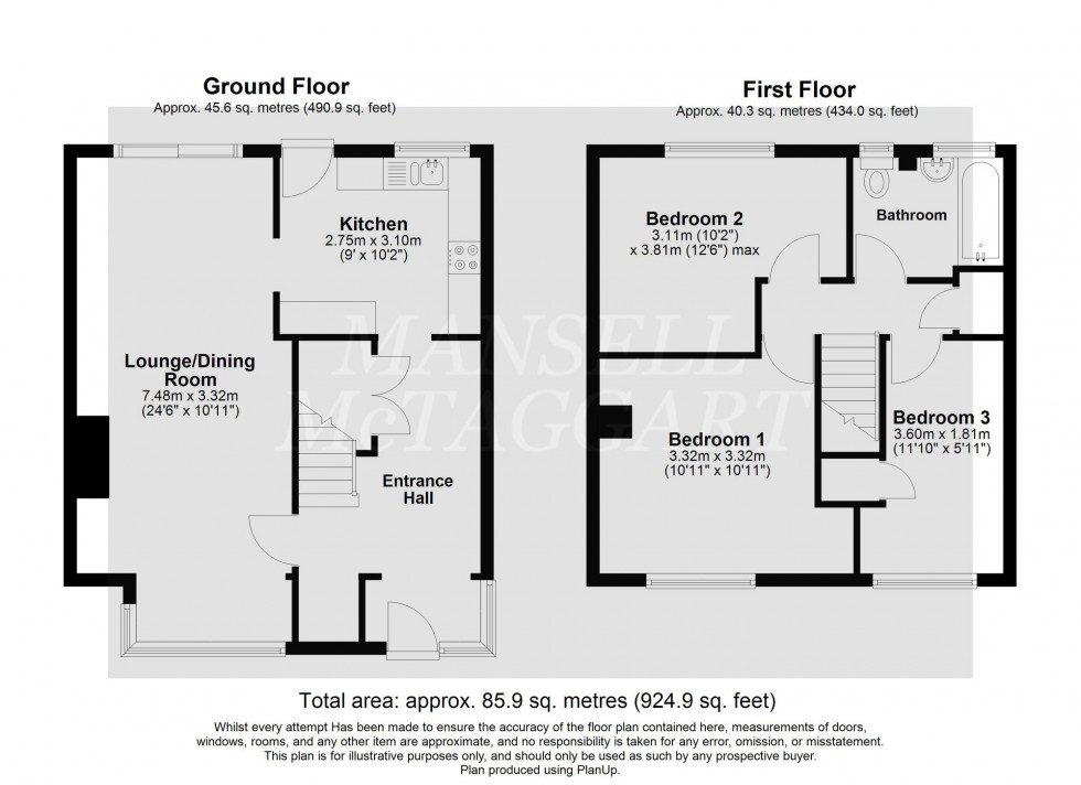 Floorplan for Cherwell Walk, Crawley, RH11