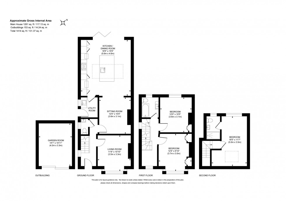 Floorplan for Dellney Avenue, Haywards Heath, RH16