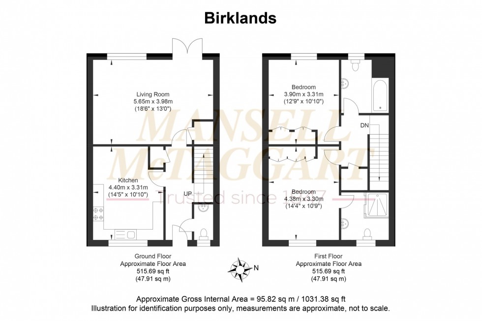 Floorplan for 13 Birklands, Kithurst Lane, RH20