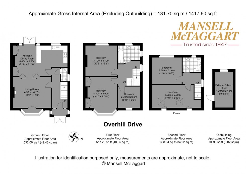 Floorplan for Overhill Way, Brighton, BN1