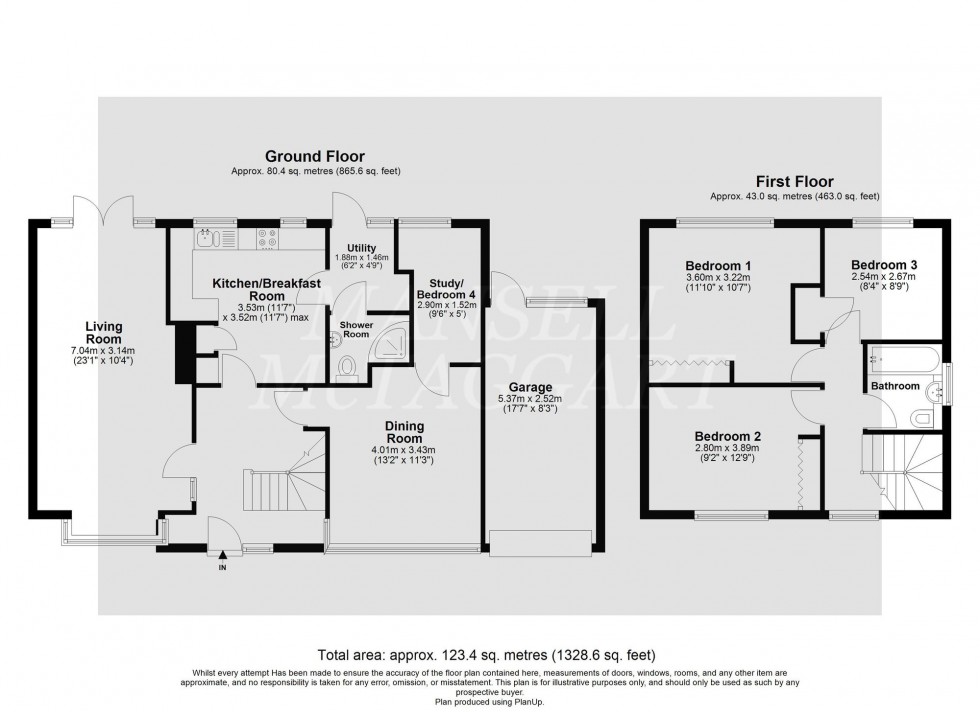 Floorplan for Burleigh Way, Crawley Down, RH10