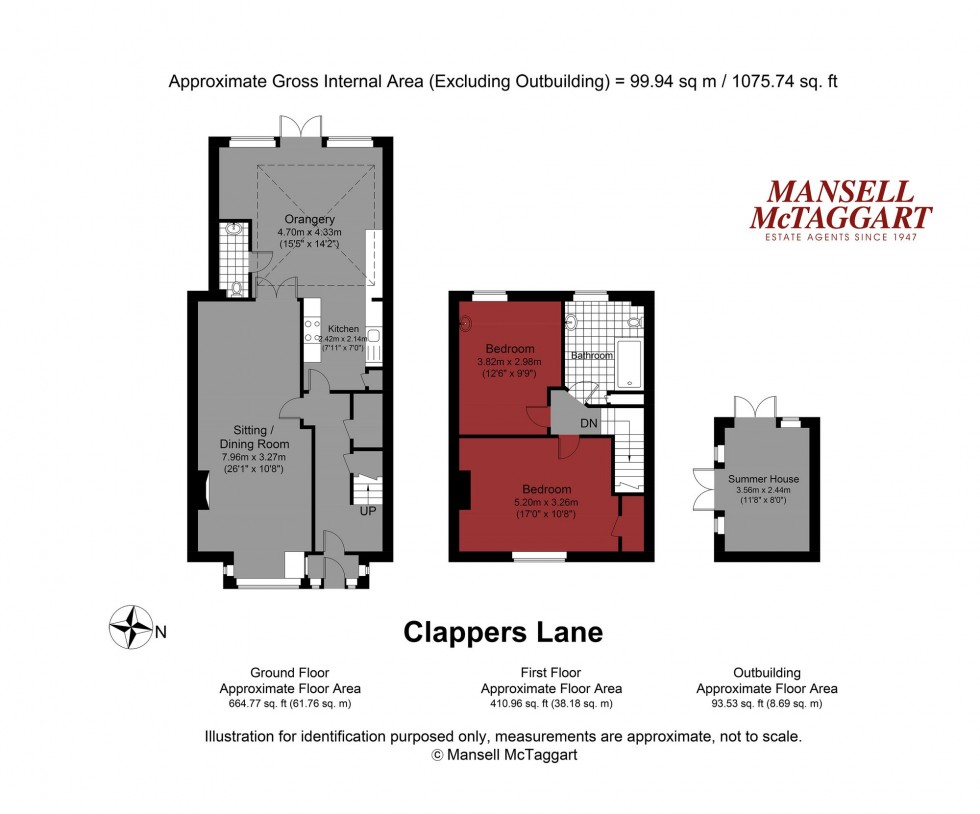 Floorplan for Clappers Lane, Fulking, BN5