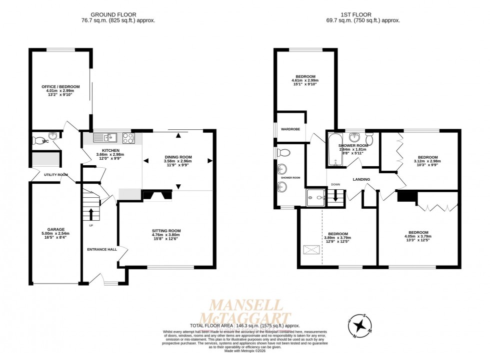 Floorplan for Fairlawn Drive, East Grinstead, RH19
