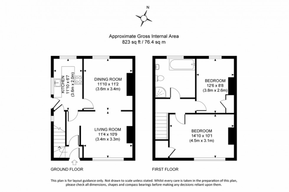 Floorplan for New England Road, Haywards Heath, RH16