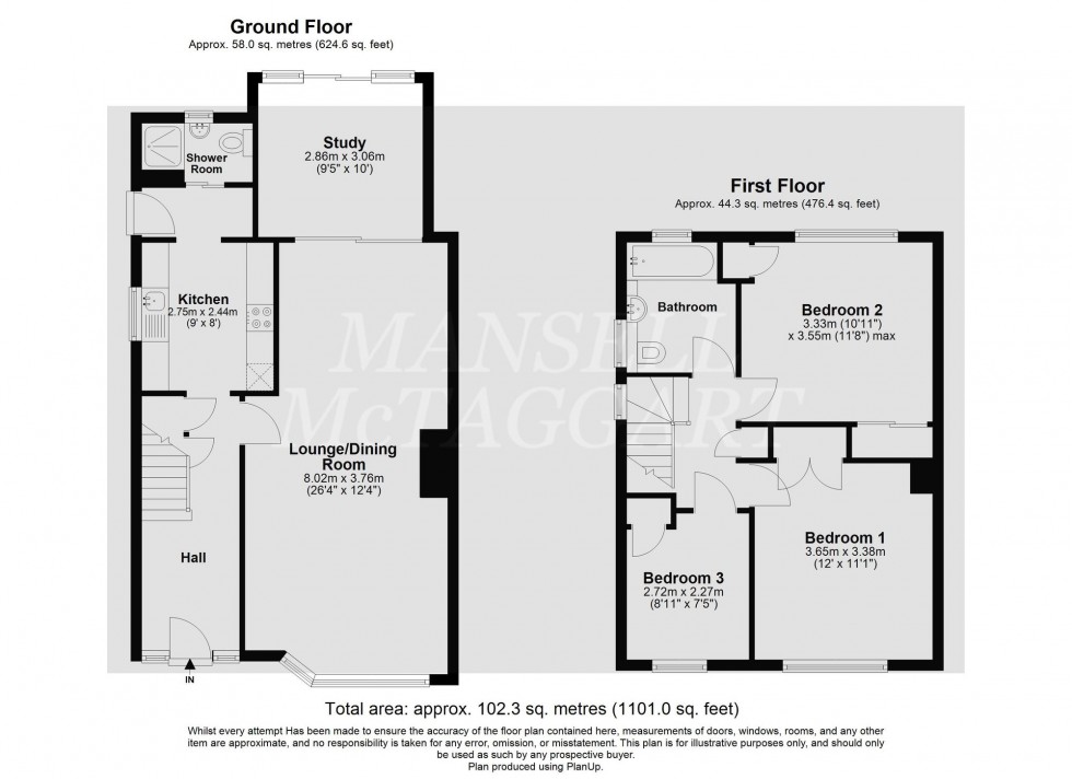 Floorplan for Felbridge Close, East Grinstead, RH19