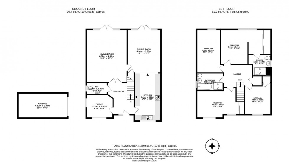 Floorplan for Birch Grove, Felbridge, RH19