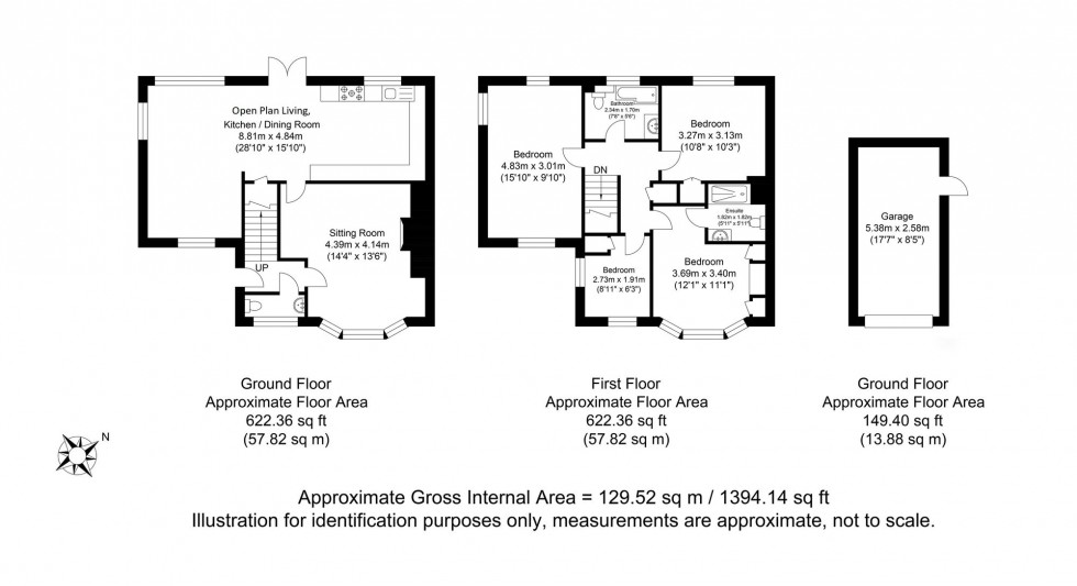 Floorplan for Delves Way, Ringmer, BN8