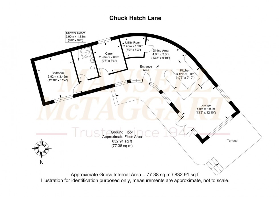Floorplan for Colemans Hatch, Hartfield, TN7