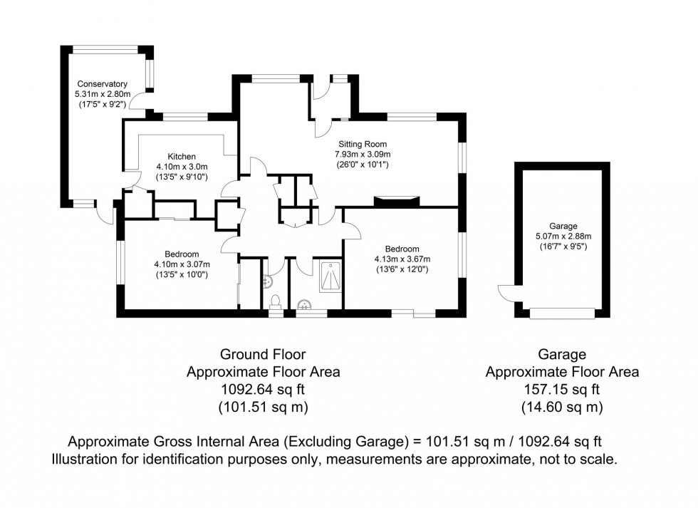 Floorplan for Rotten Row, Lewes, BN7