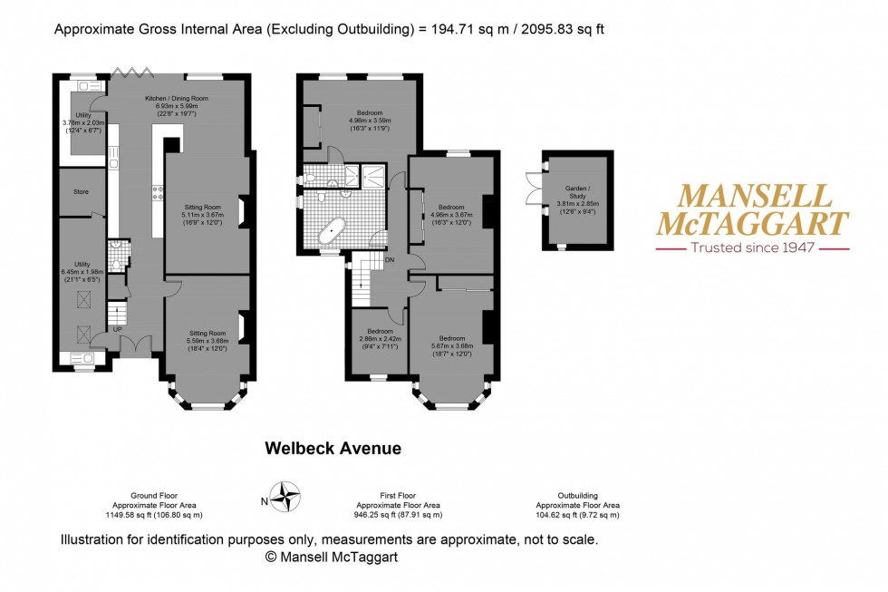 Floorplan for Welbeck Avenue, Hove, BN3