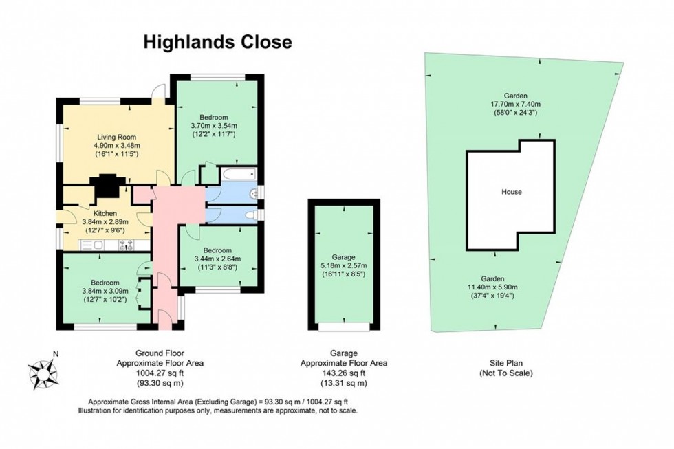 Floorplan for Highlands Close, Hassocks, BN6