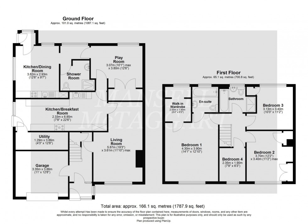Floorplan for Milton Crescent, East Grinstead, RH19