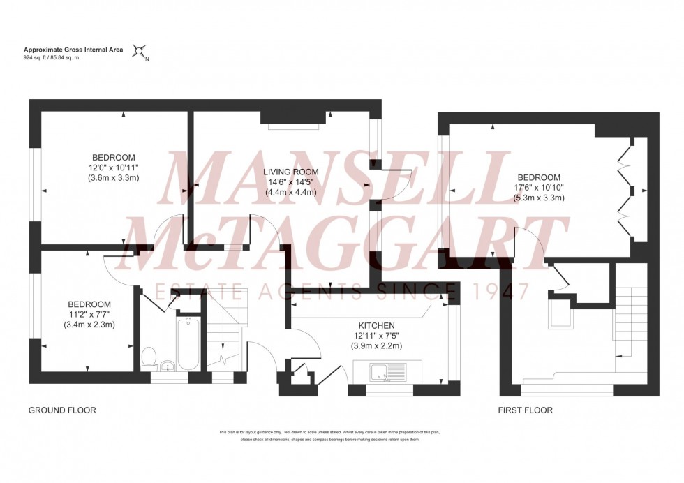 Floorplan for St. Johns Avenue, Burgess Hill, RH15