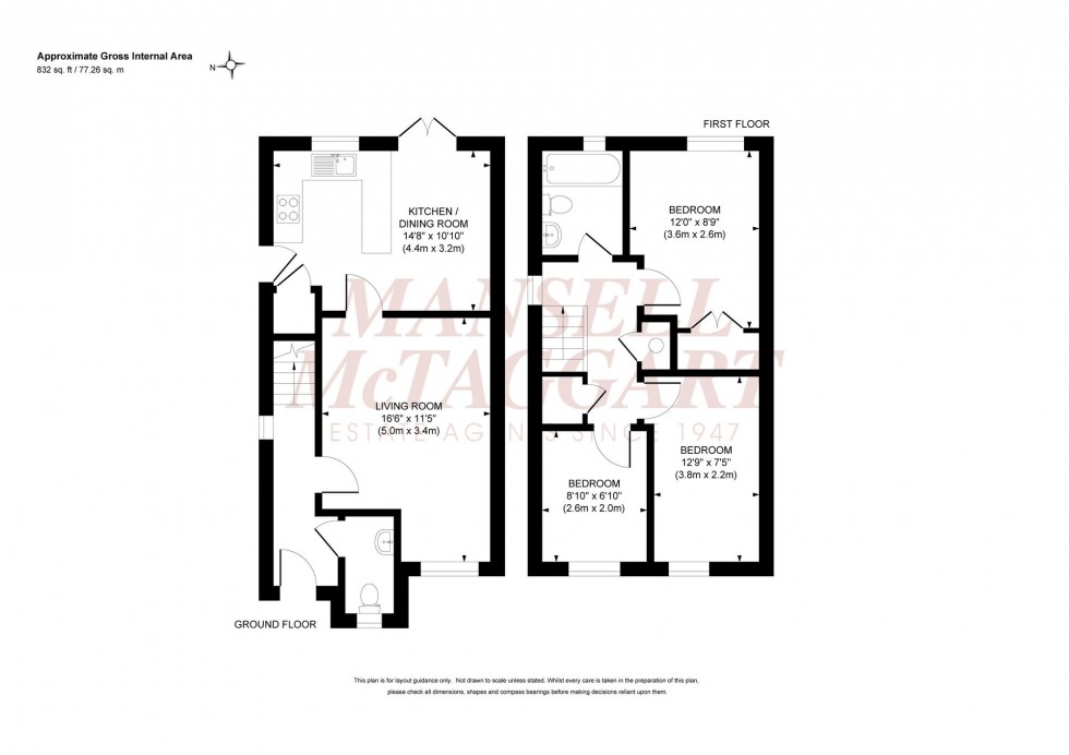 Floorplan for Payton Drive, Burgess Hill, RH15