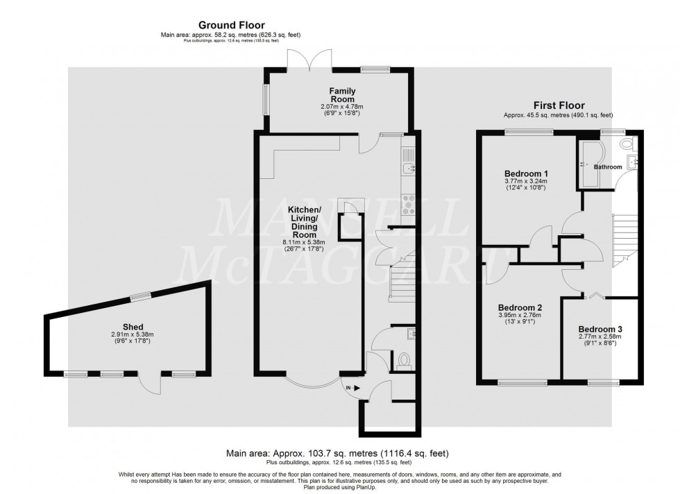 Floorplan for Reedings, Ifield, RH11
