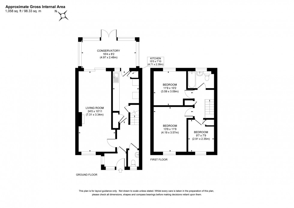 Floorplan for Noahs Ark Lane, Lindfield, RH16