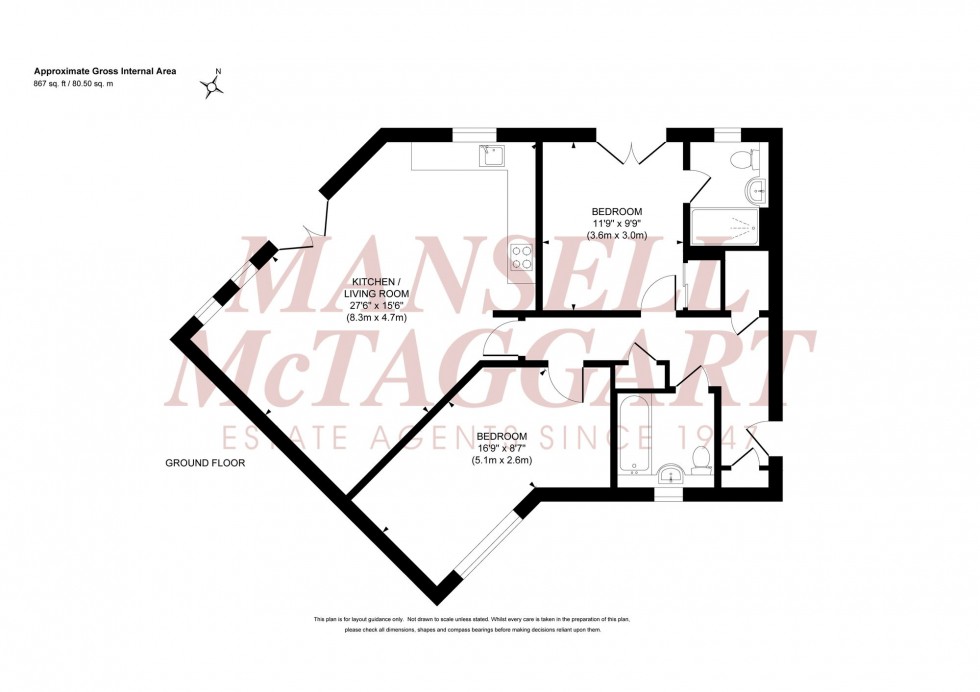 Floorplan for Craftmans Crescent, Priory Court, RH15