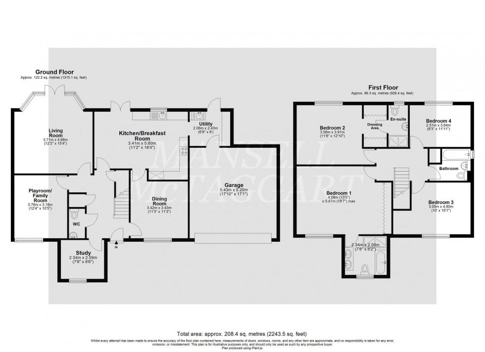 Floorplan for The Squires, Pease Pottage, RH11
