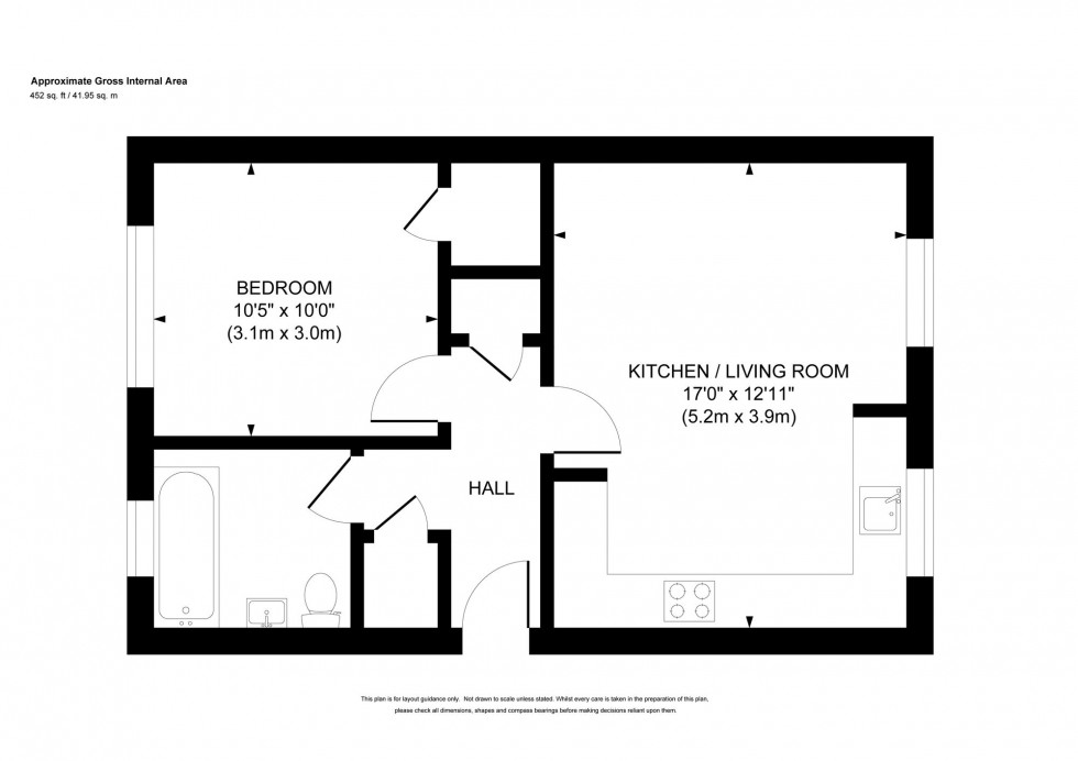 Floorplan for Church Avenue, Southlands Court Church Avenue, RH16