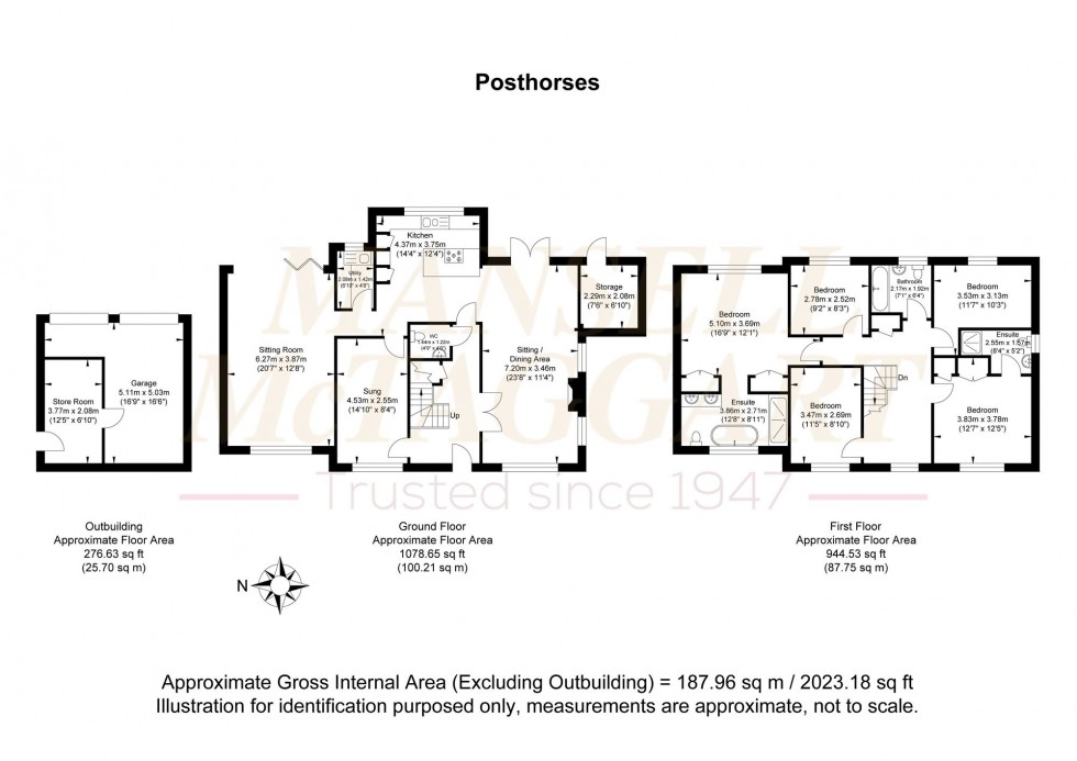 Floorplan for Posthorses, Ashington, RH20
