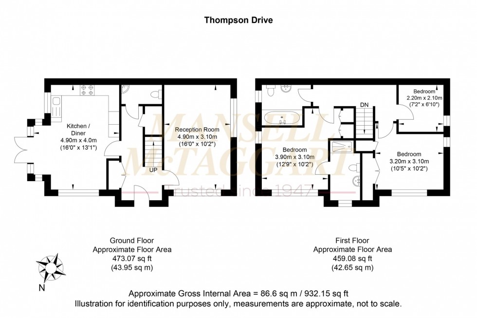 Floorplan for Thompson Drive, Storrington, RH20