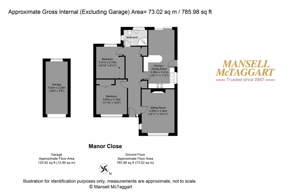 Floorplan for Manor Close, Henfield, BN5