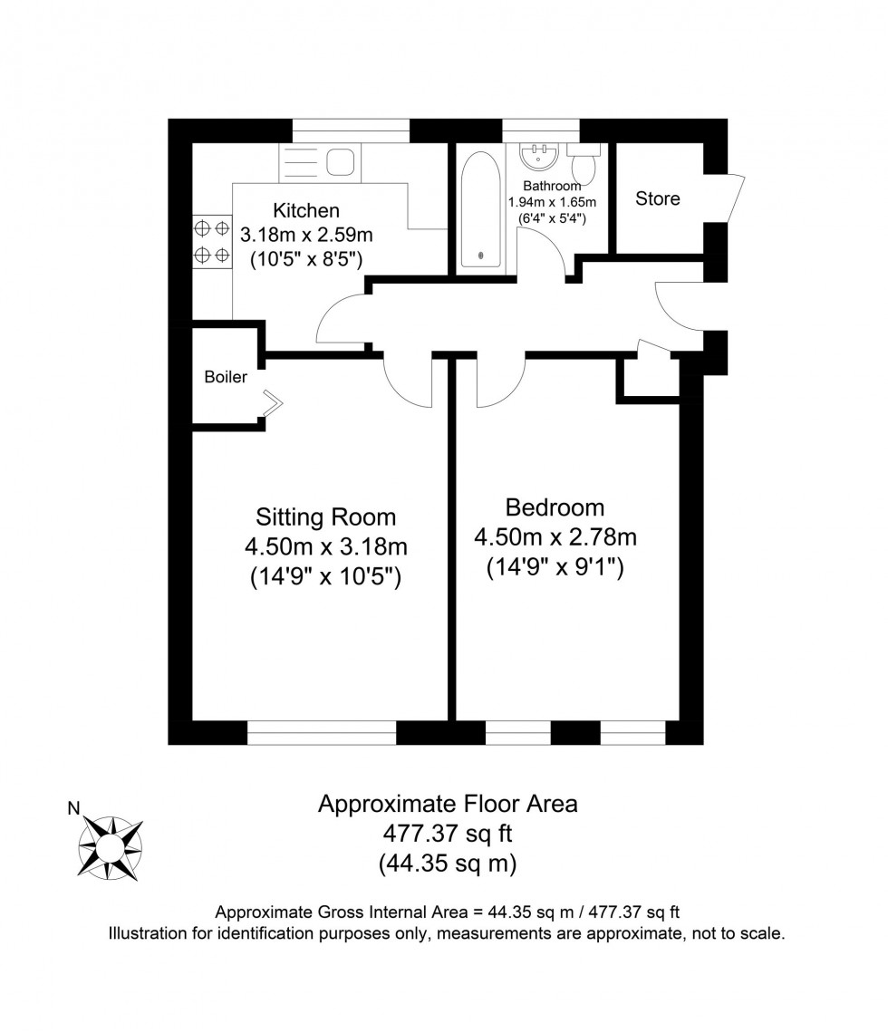 Floorplan for Stansfield Road, Lewes, BN7