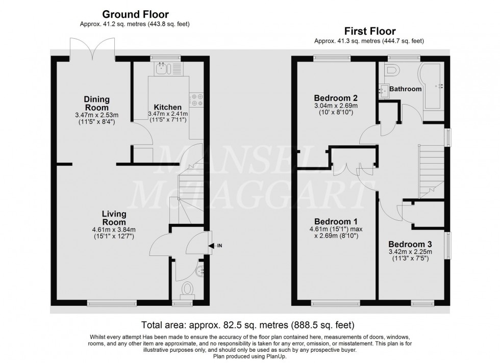 Floorplan for Bluebell Close, East Grinstead, RH19