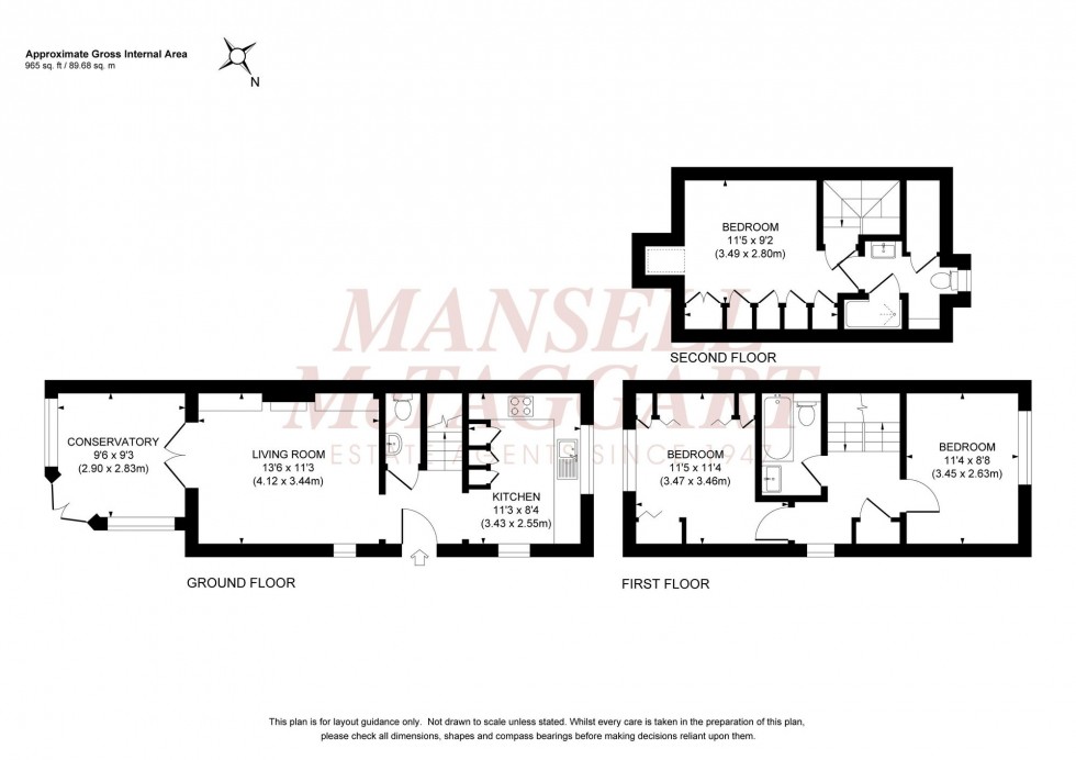 Floorplan for Poplars Close, Burgess Hill, RH15