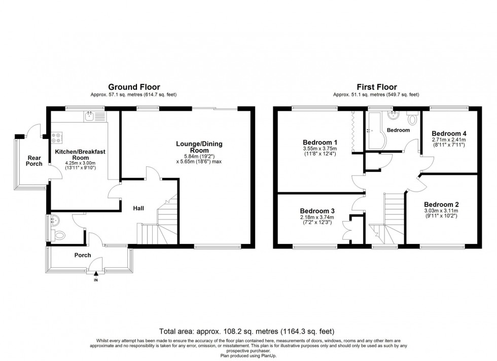 Floorplan for Milton Crescent, East Grinstead, RH19