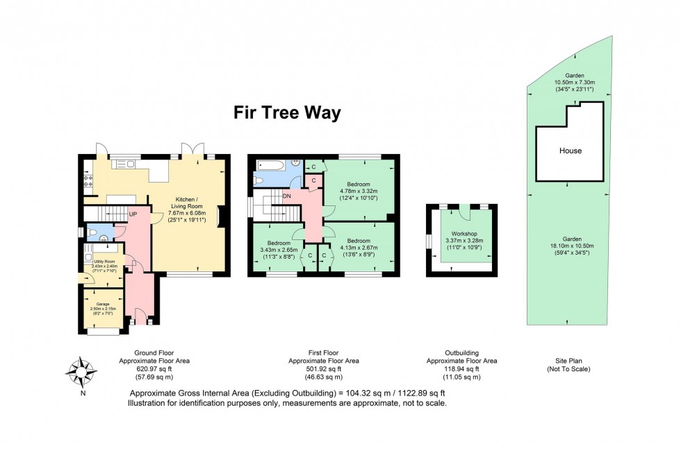 Floorplan for Fir Tree Way, Hassocks, BN6