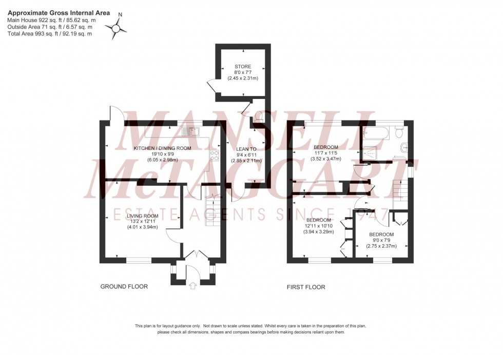 Floorplan for Manor Road, Burgess Hill, RH15