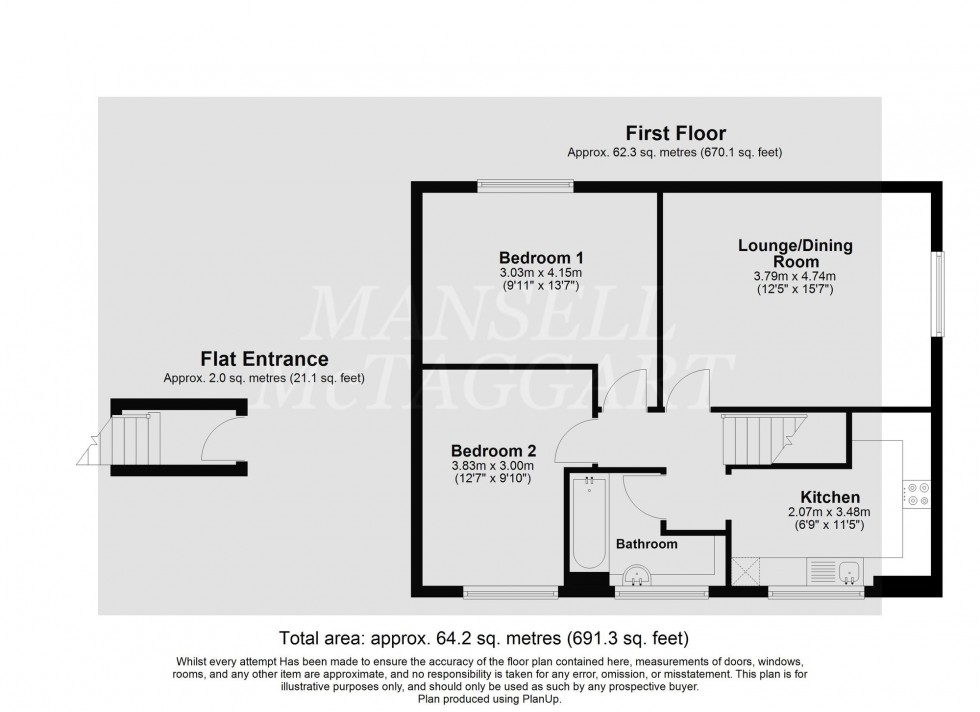 Floorplan for Roffey Close, Horley, RH6