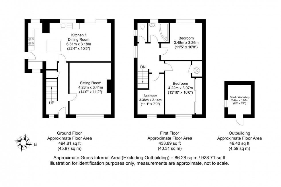Floorplan for Meridian Road, Lewes, BN7