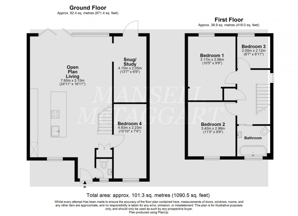 Floorplan for Atkinson Road, Maidenbower, RH10