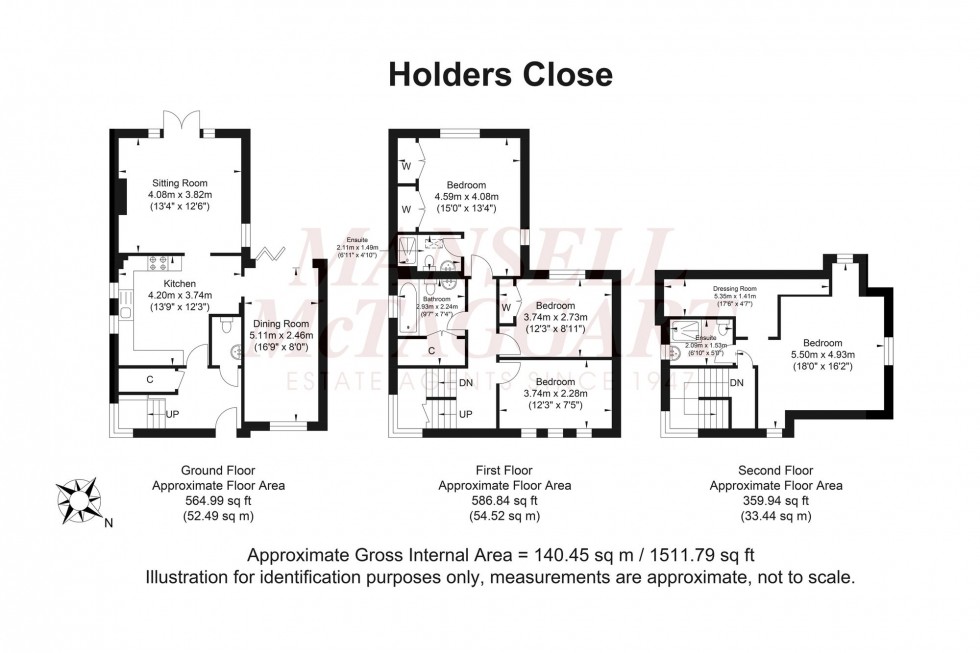 Floorplan for Holders Close, Billingshurst, RH14