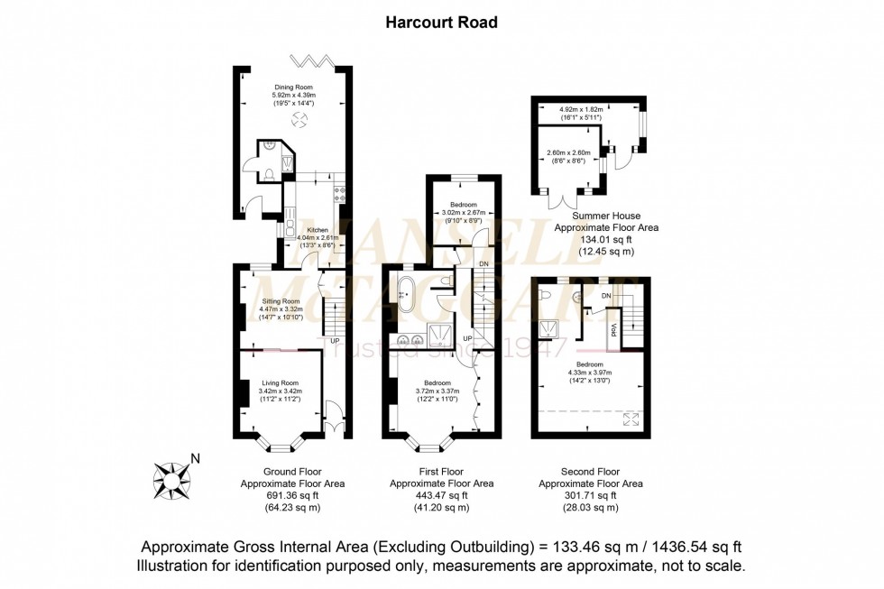 Floorplan for Harcourt Road, Uckfield, TN22