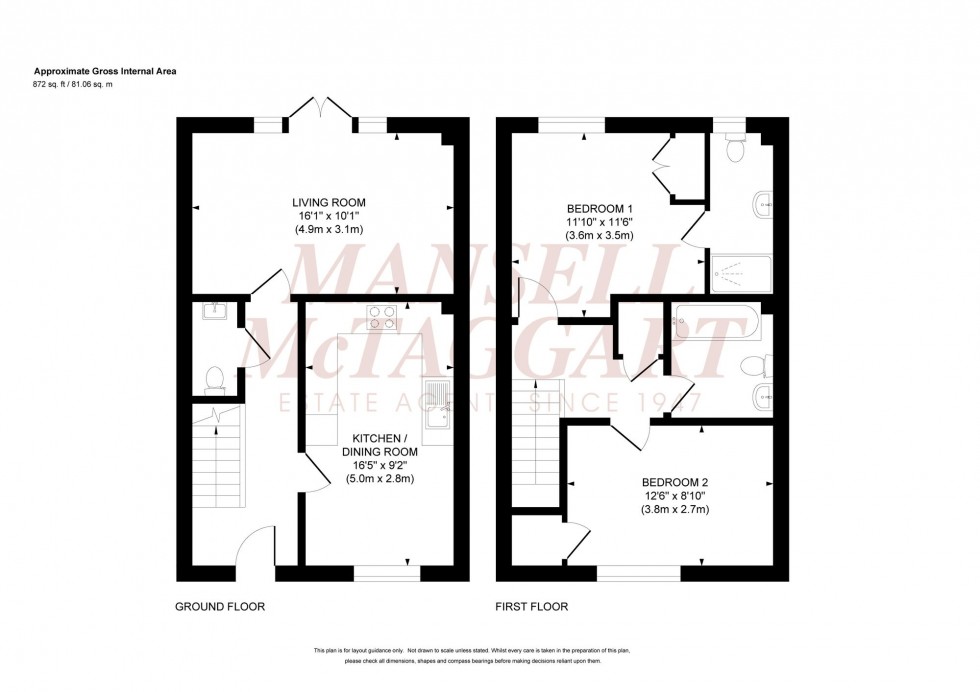 Floorplan for Pyecombe Close, Burgess Hill, RH15