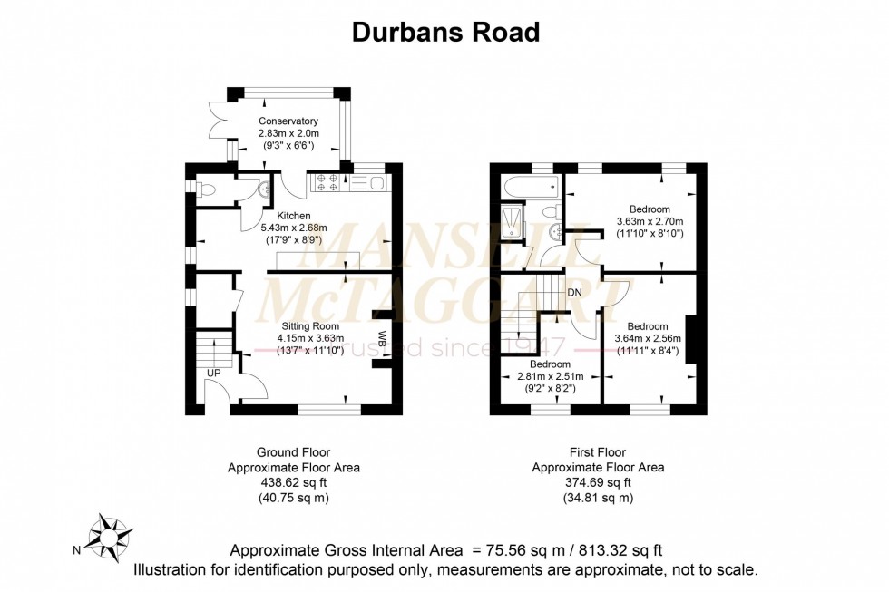 Floorplan for Durbans Road, Wisborough Green, RH14