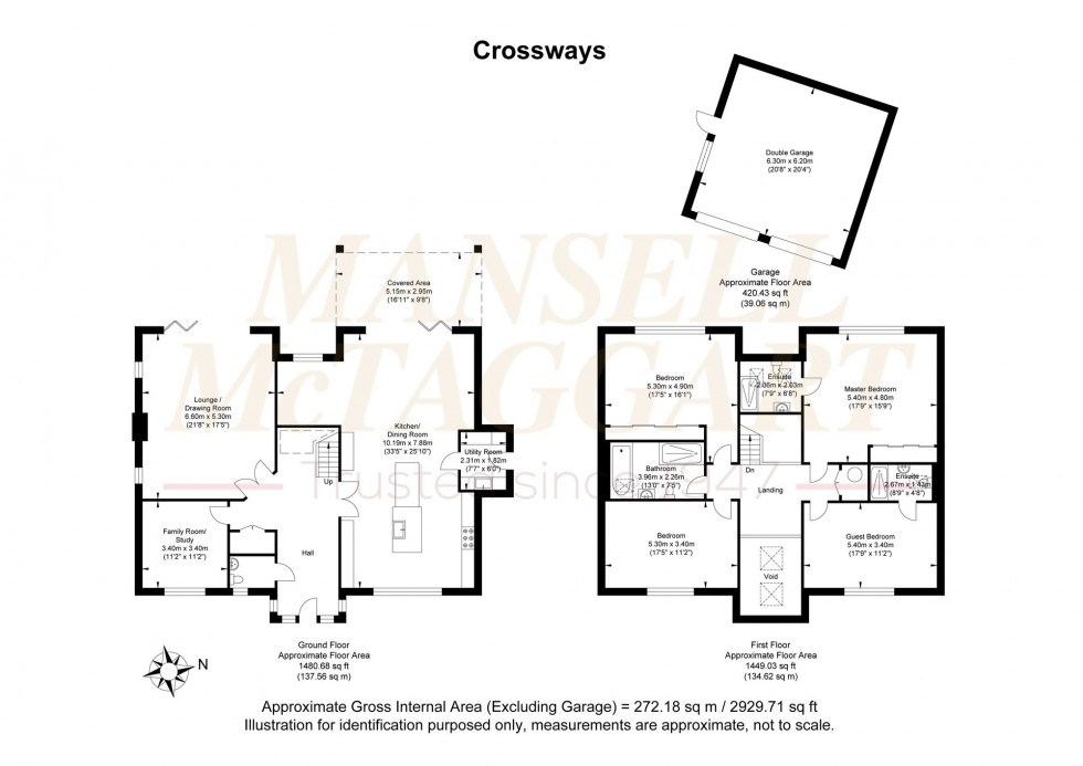 Floorplan for Crossways, West Chiltington, RH20