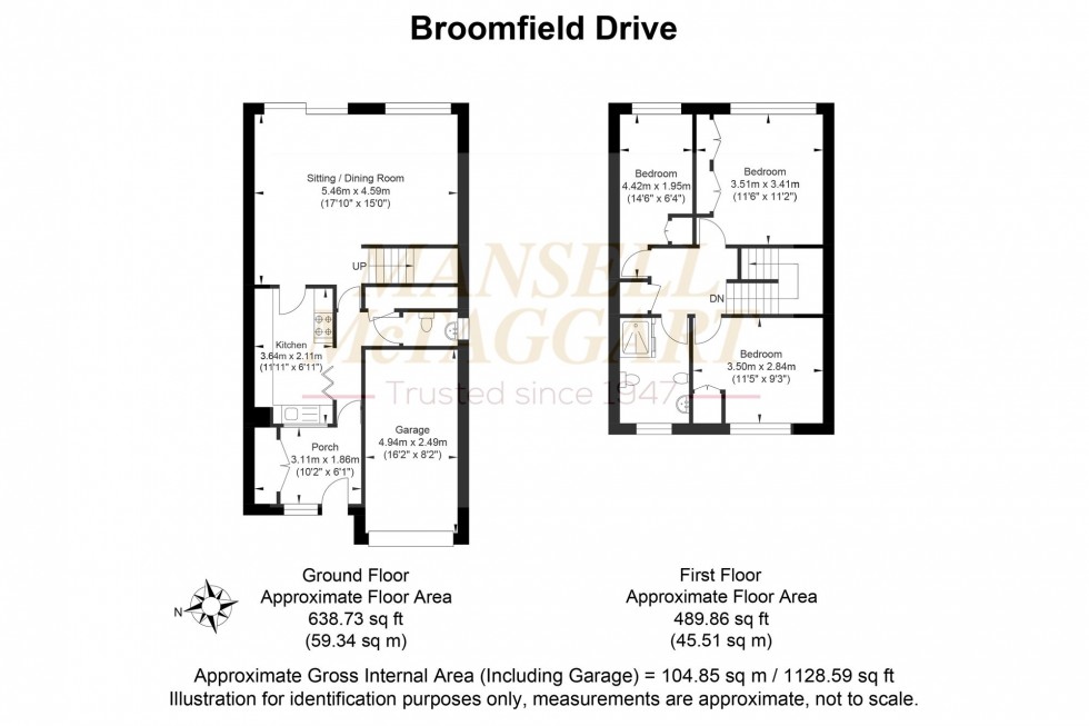 Floorplan for Broomfield Drive, Billingshurst, RH14