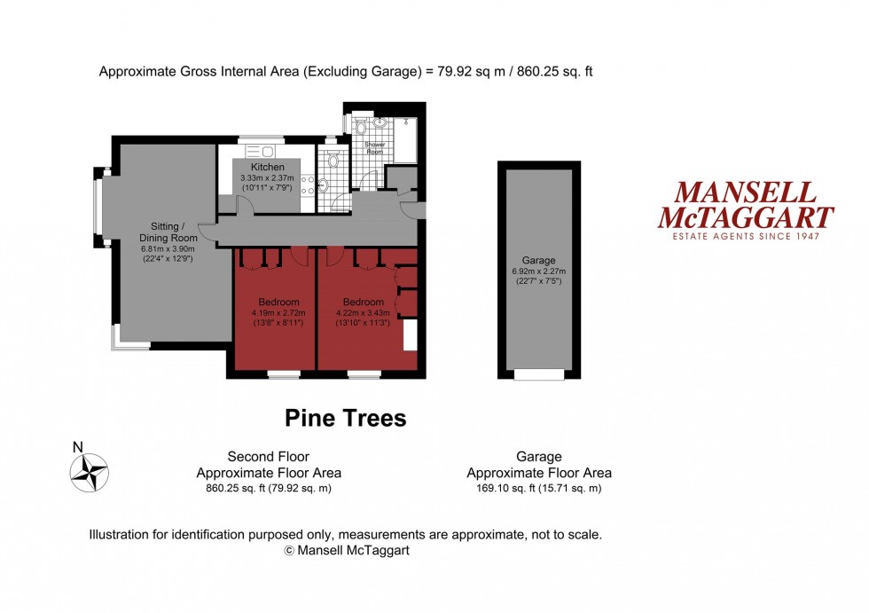 Floorplan for Pine Trees, Pine Trees Court Pine Trees, BN6