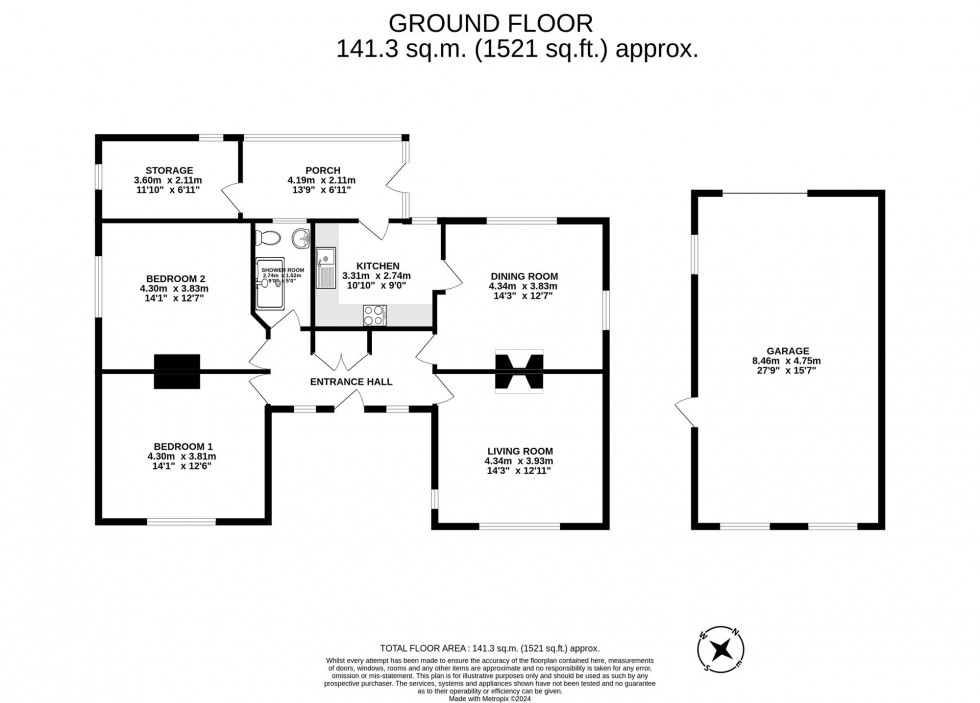 Floorplan for Parrock Lane, Upper Hartfield, TN7