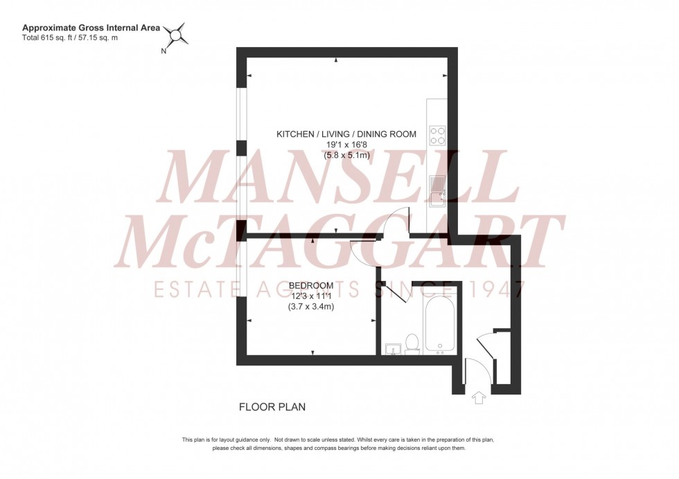 Floorplan for Church Road, Mellish House, RH15