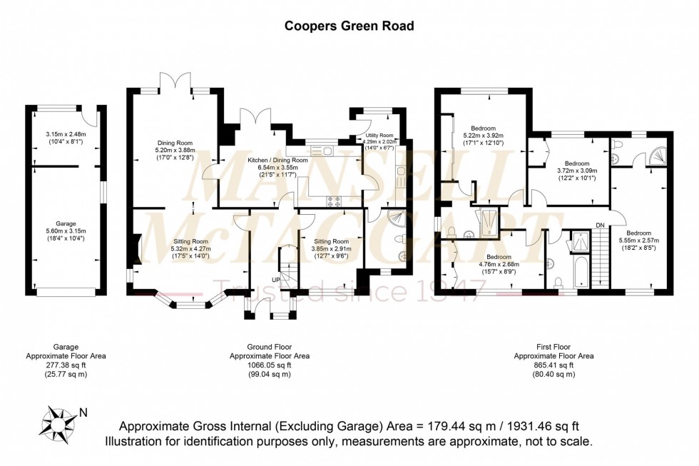 Floorplan for Coopers Green, Uckfield, TN22